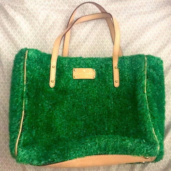 kate spade Handbags - Kate Spade New York Hold Court Quinn Green Leather Turf Grass Tote Purse